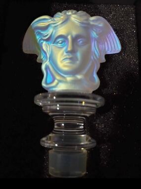 Versace Rosenthal Medusa Crystal Bottle Stopper Unique and rare Iridescent color